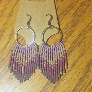 Elegant Beaded Hoop Earrings